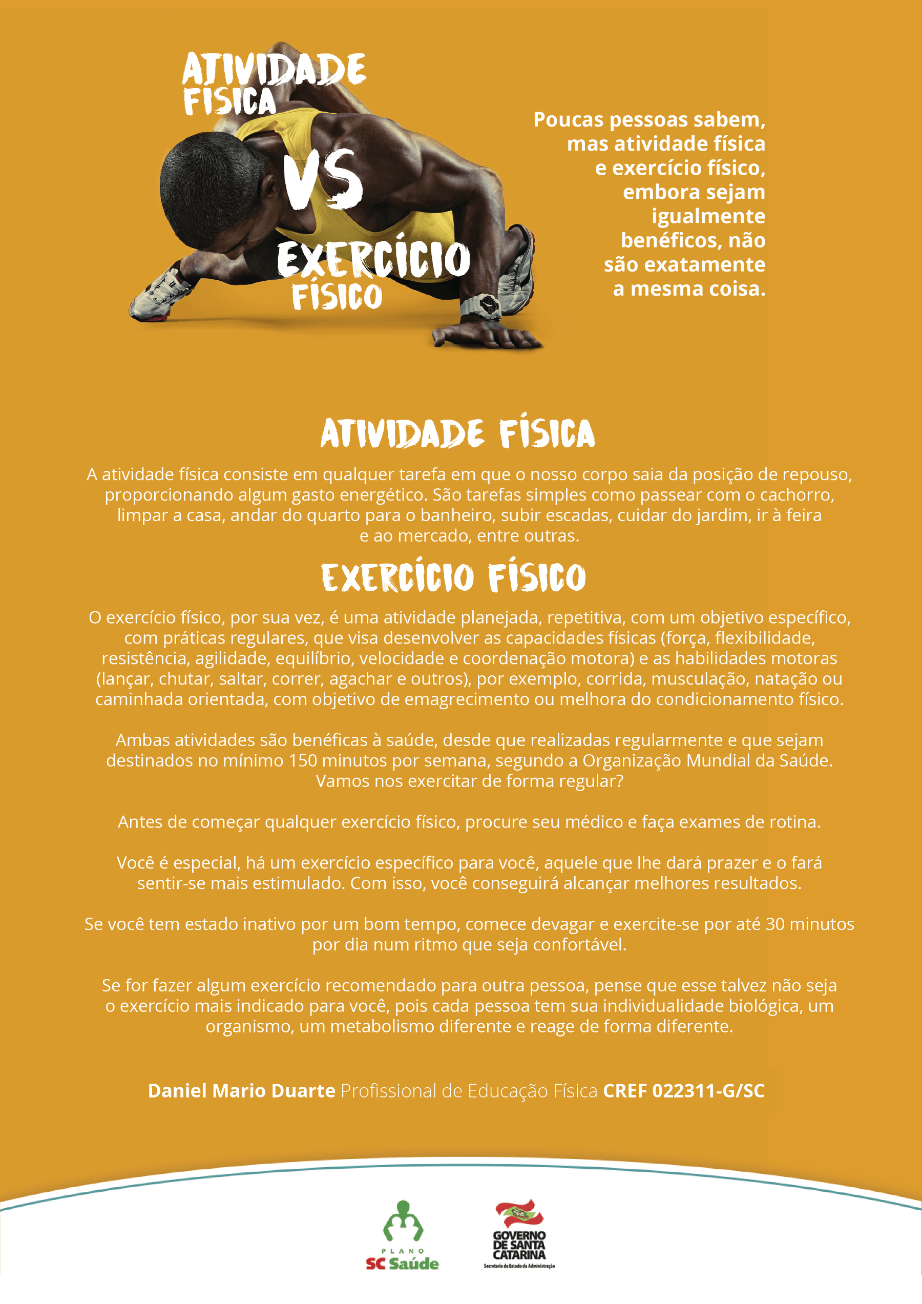 Atividade Física X Exercício