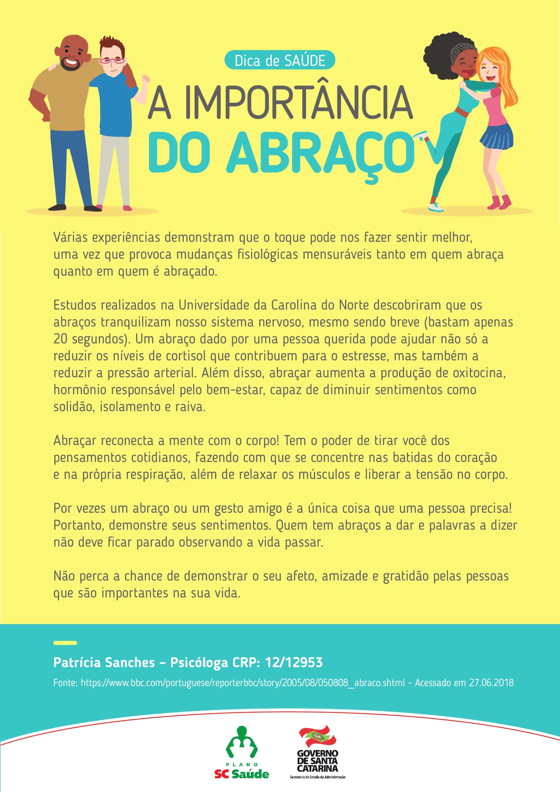 A importância do abraço
