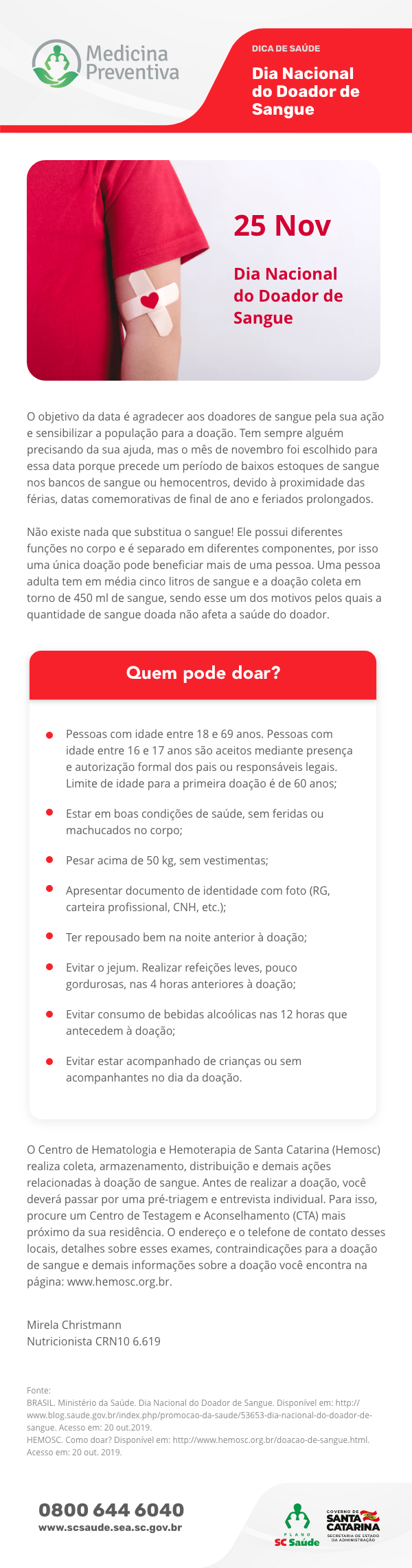 Dia nacional do doador de sangue