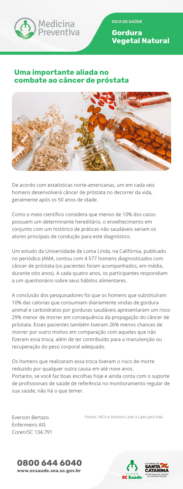 Gordura vegetal e animal