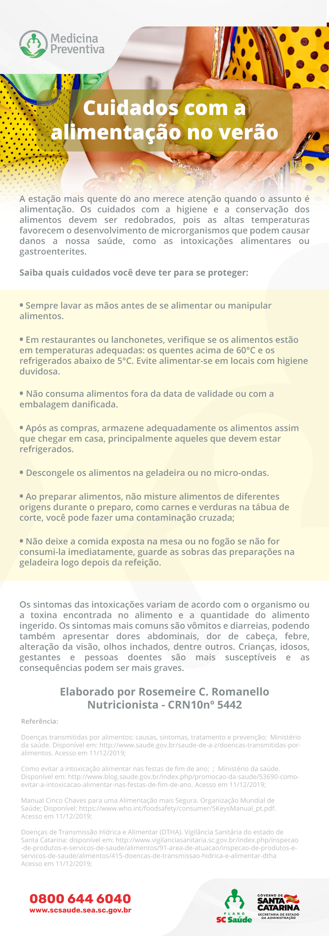 Cuidados com a alimentação no verão