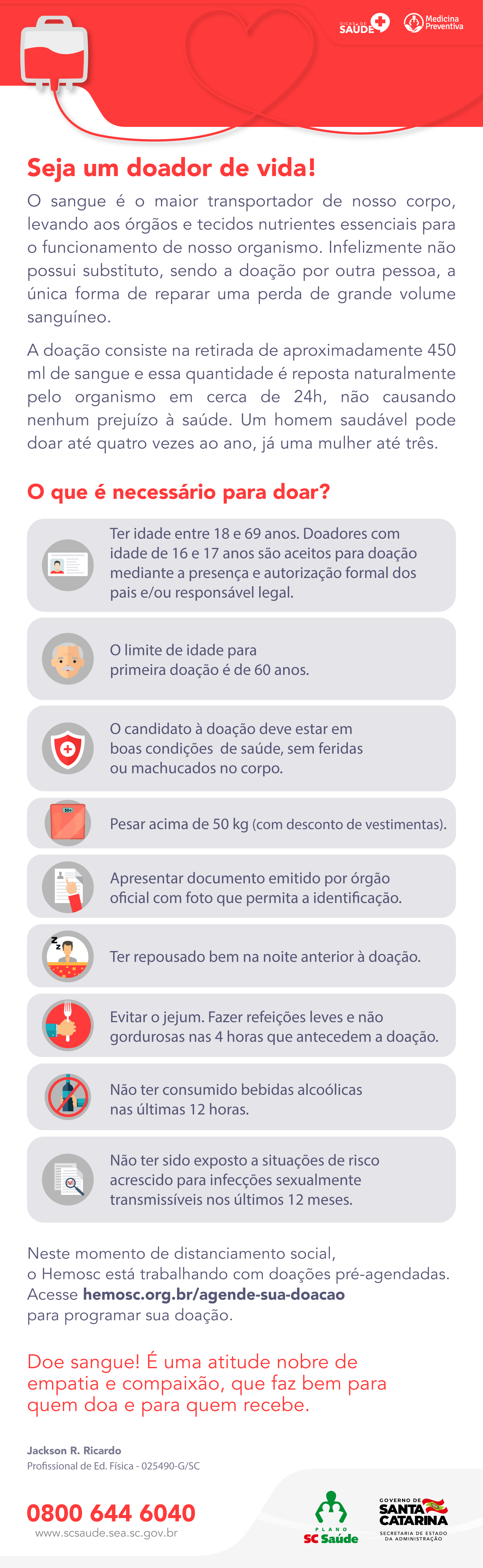 Doador de Sangue: Seja um doador de vida!