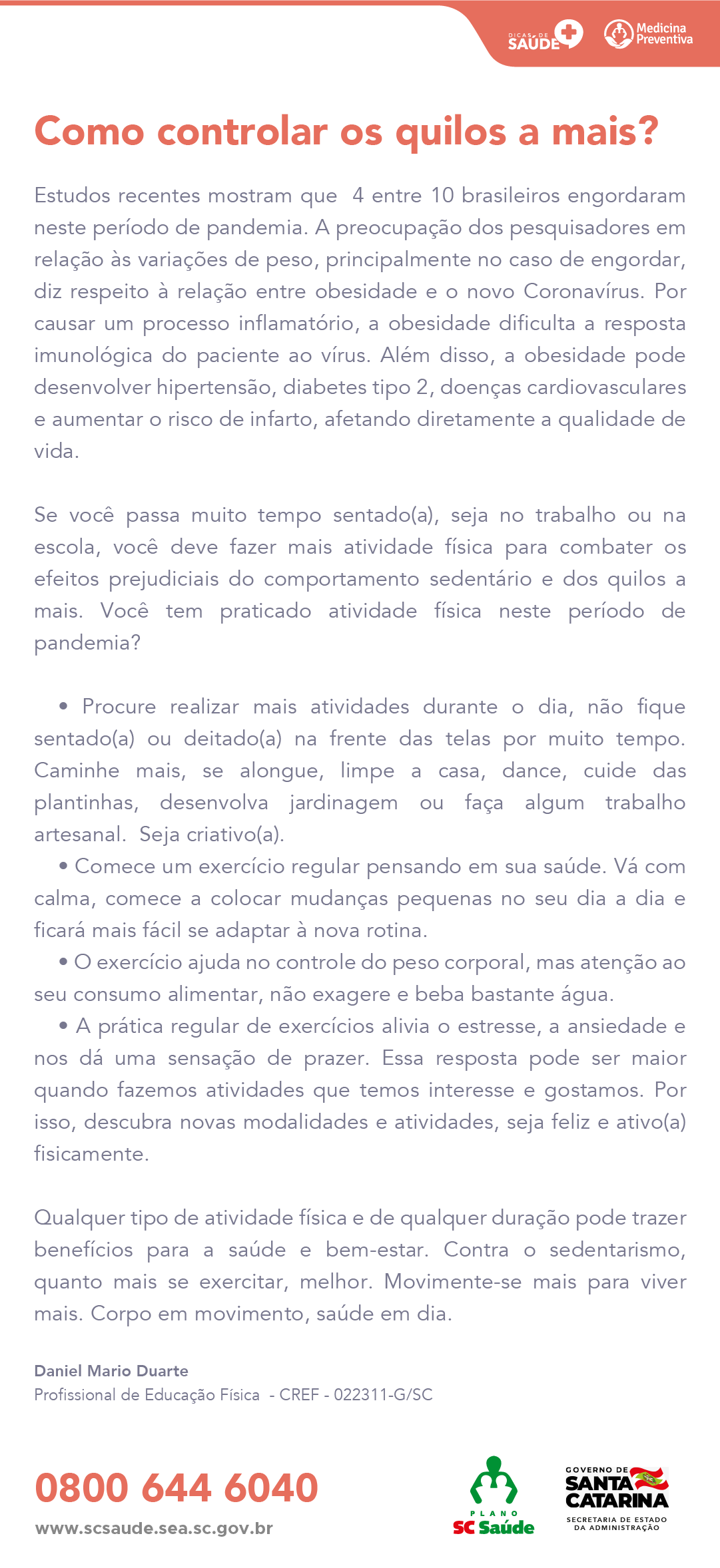 Como controlar os quilos a mais?