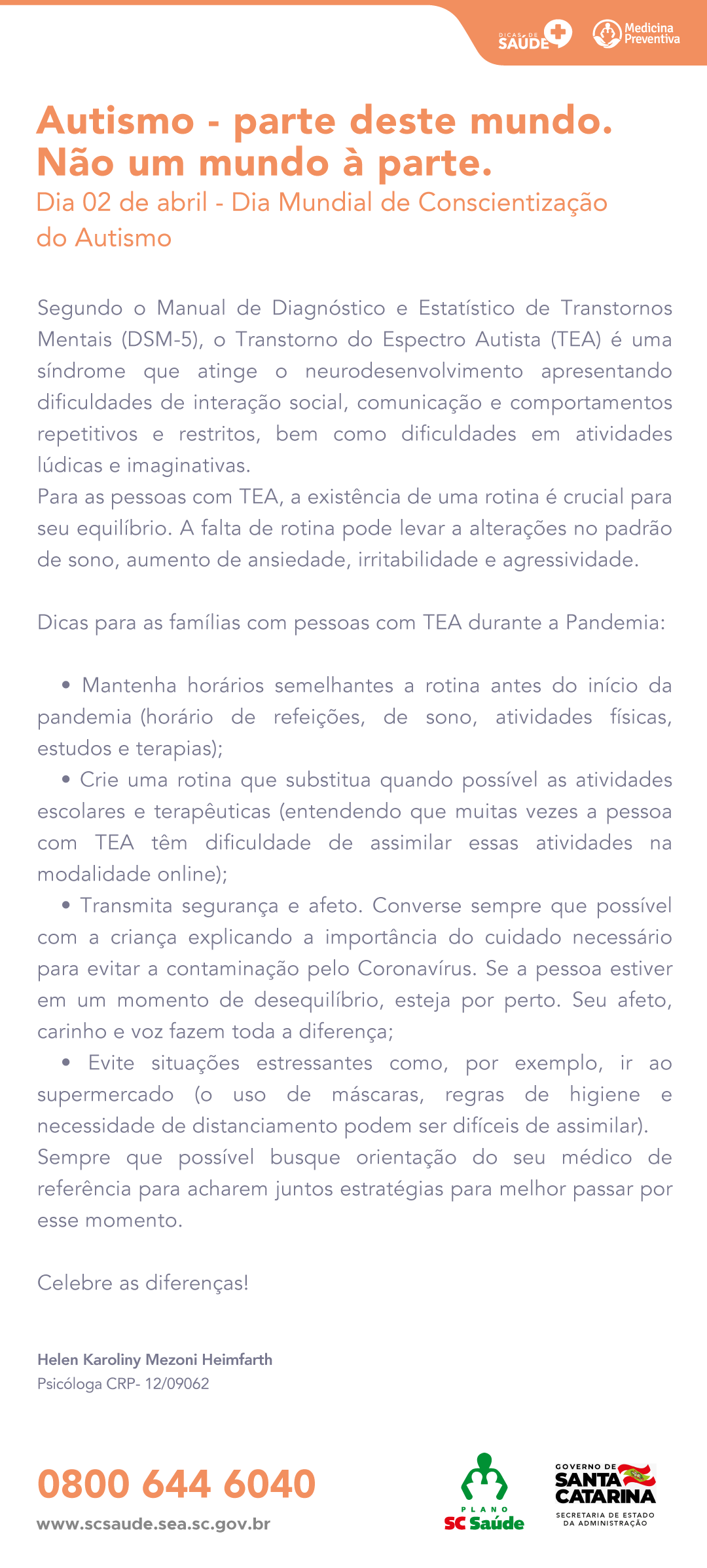 Autismo – parte deste mundo. Não um mundo à parte.