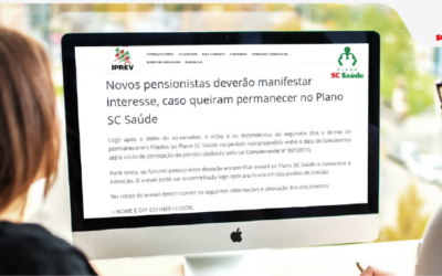 Novos pensionistas deverão manifestar interesse, caso queiram permanecer no Plano SC Saúde