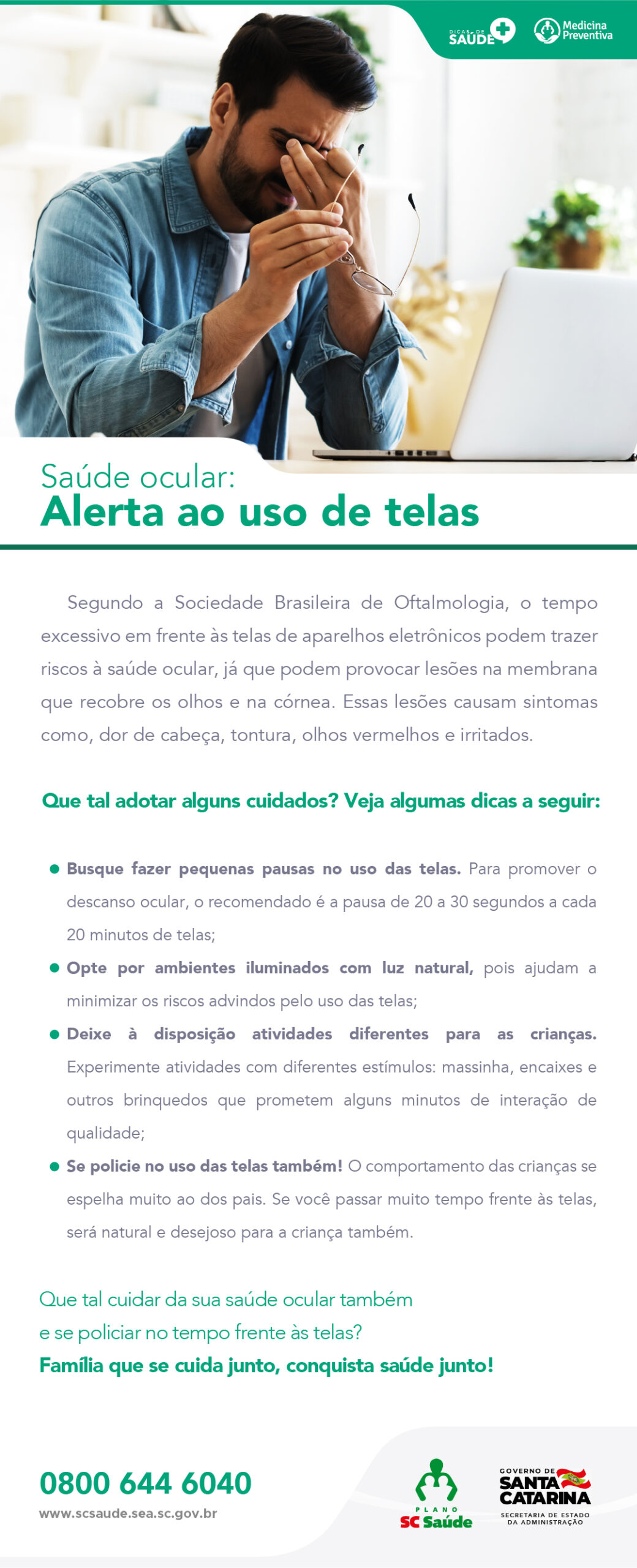 Saúde ocular: Alerta ao uso de telas