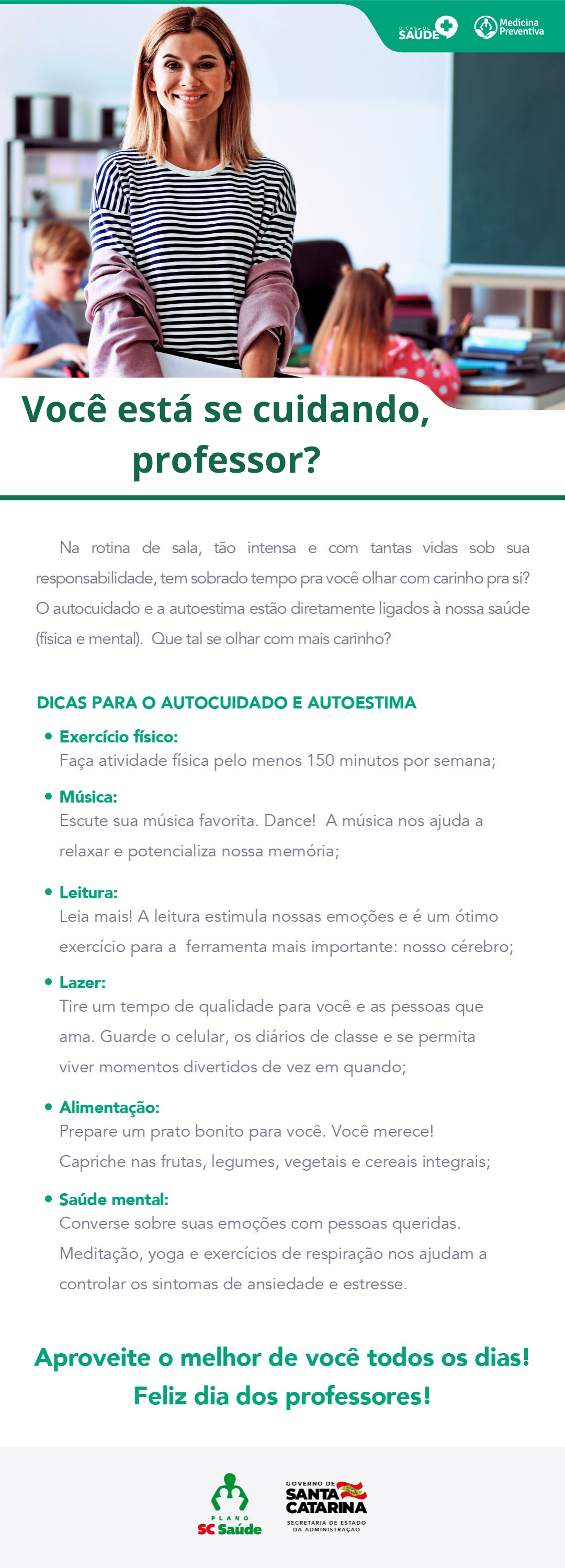 Você está se cuidando, professor?