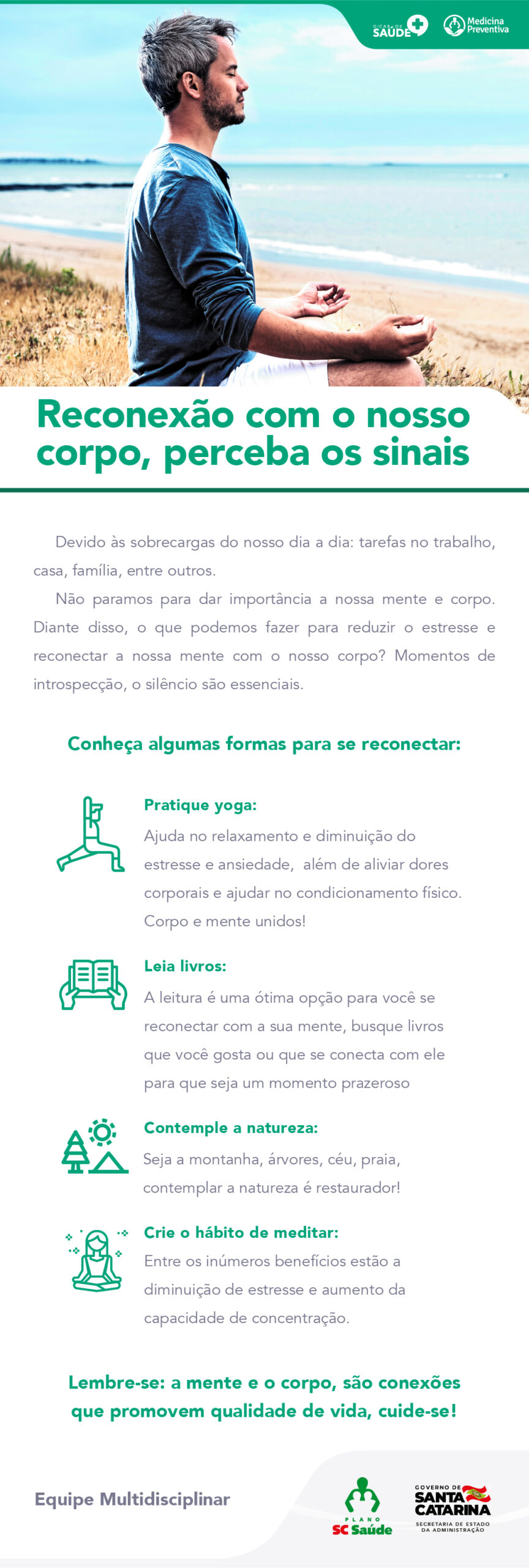 Reconexão com o nosso corpo, perceba os sinais
