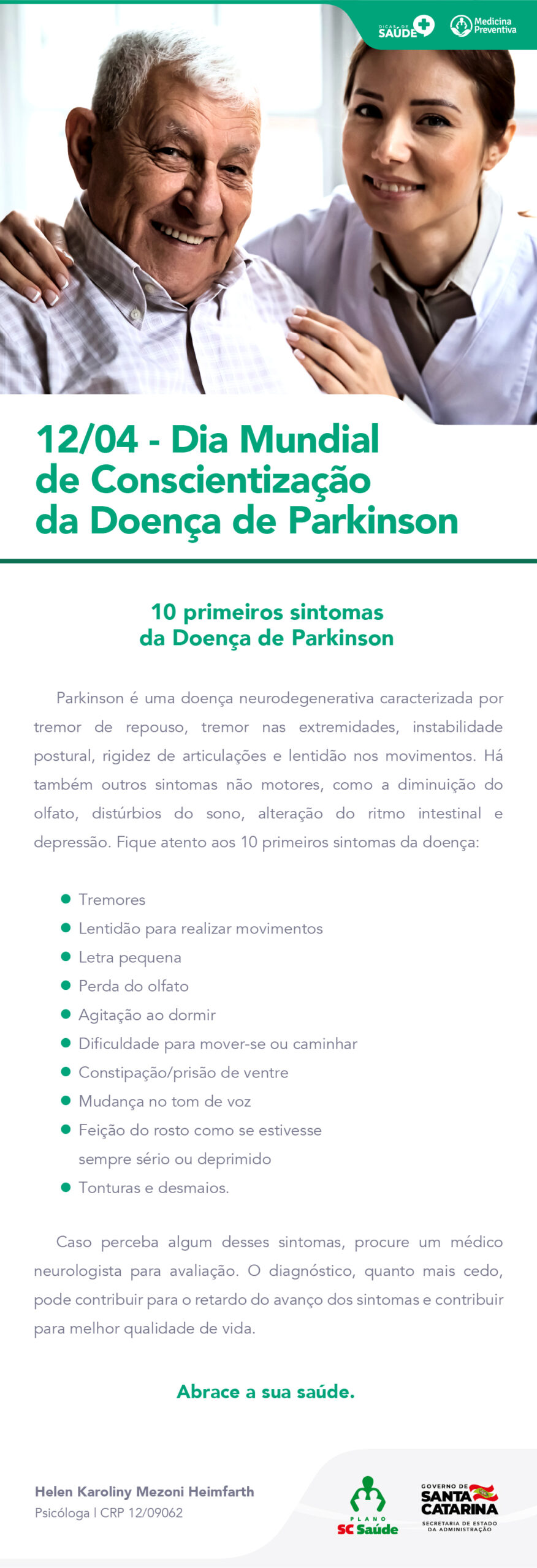 12-04 Dia mundial de conscientização da doença de Parkison