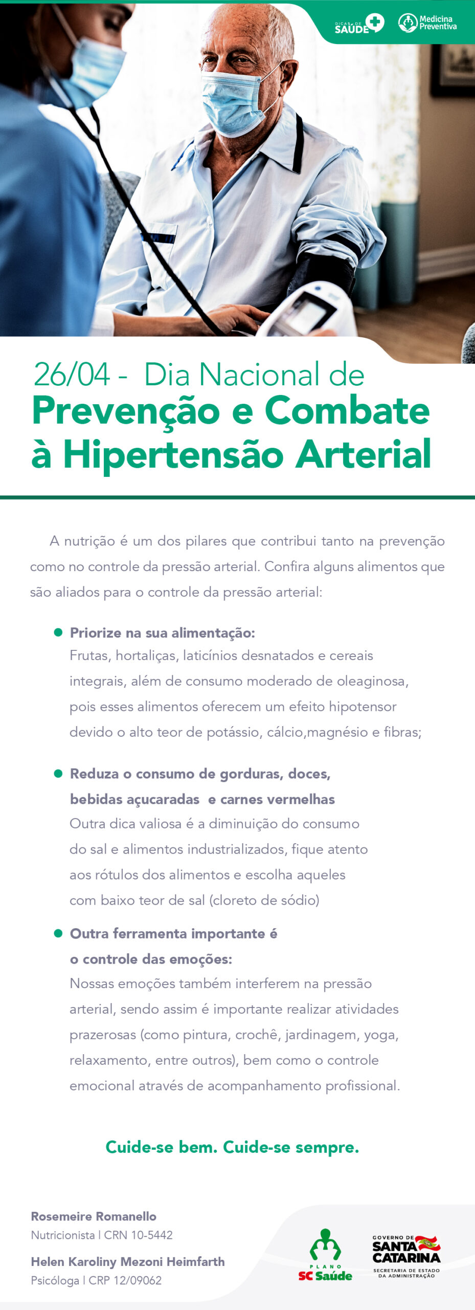 26/04 Dia Nacional de prevenção e combate à hipertensão arterial