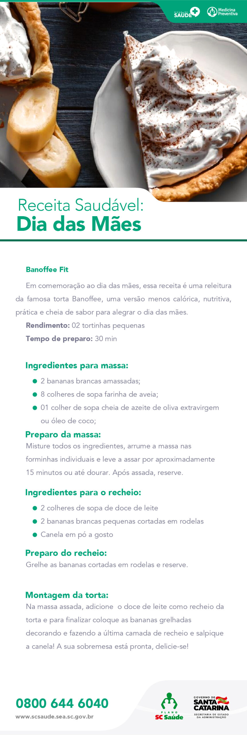 Receita Saudável: Banoffee Fit