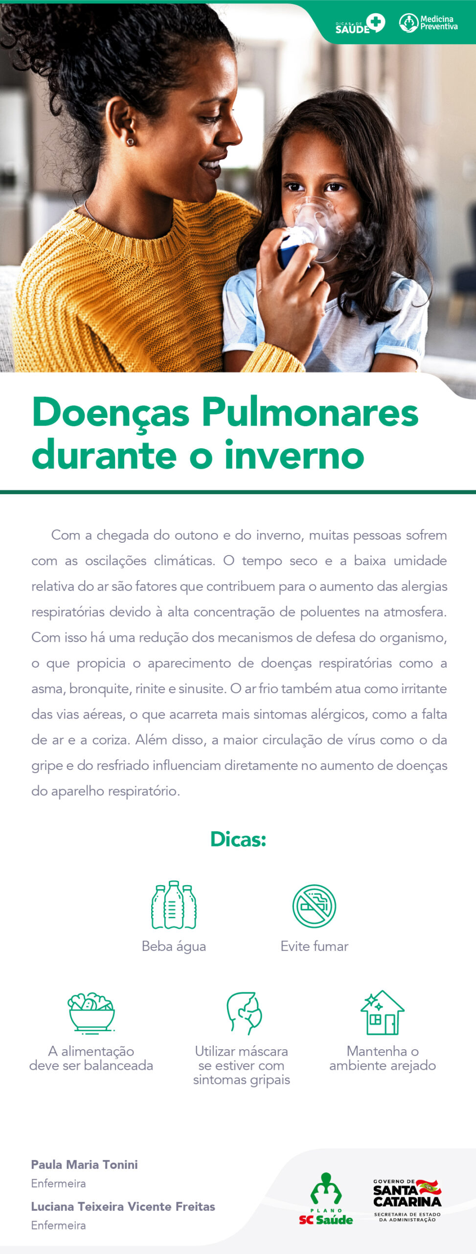 Doenças Pulmonares durante o inverno