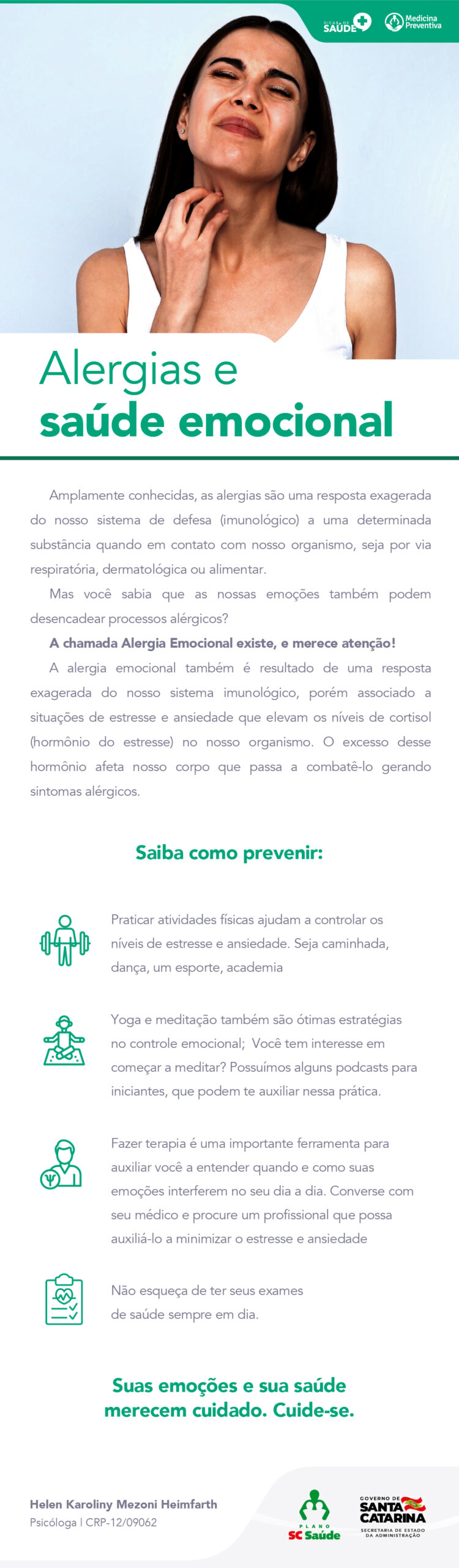 Alergias e saúde emocional.