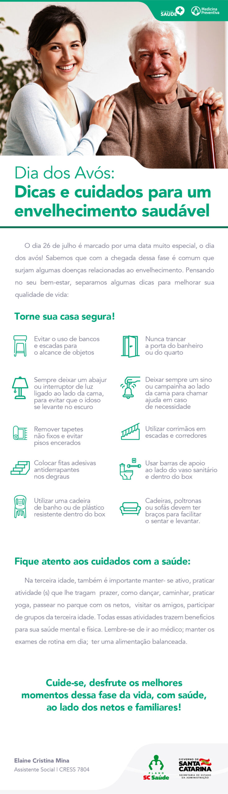 Dia dos Avós: Dicas e Cuidados para um envelhecimento saudável