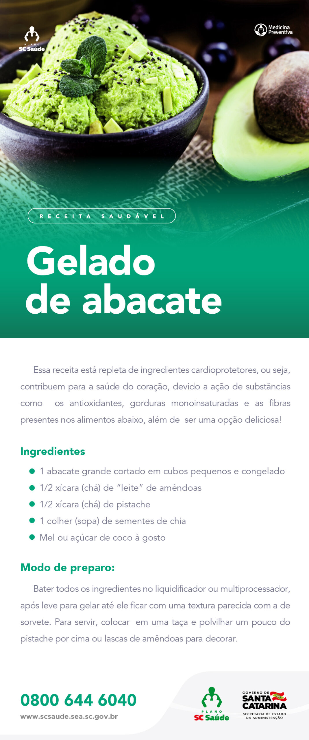 Gelado de abacate