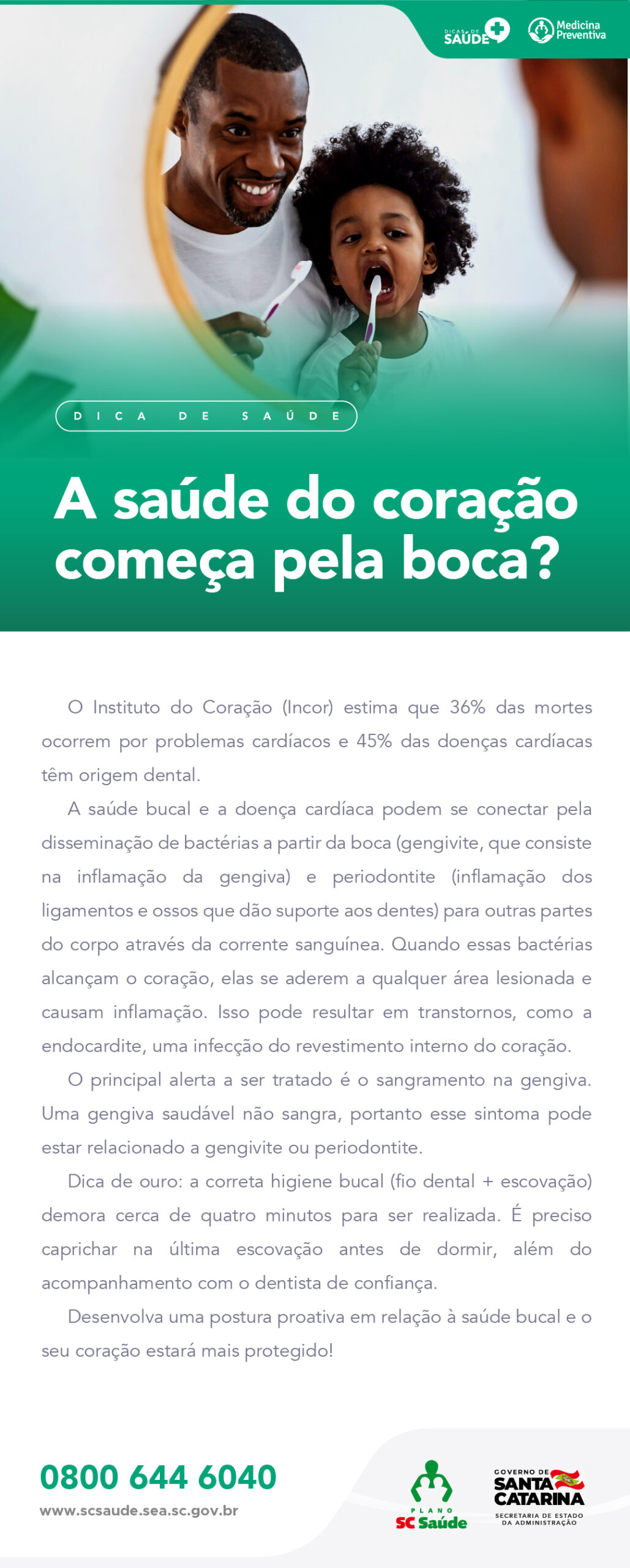 A saúde do coração começa pela boca?