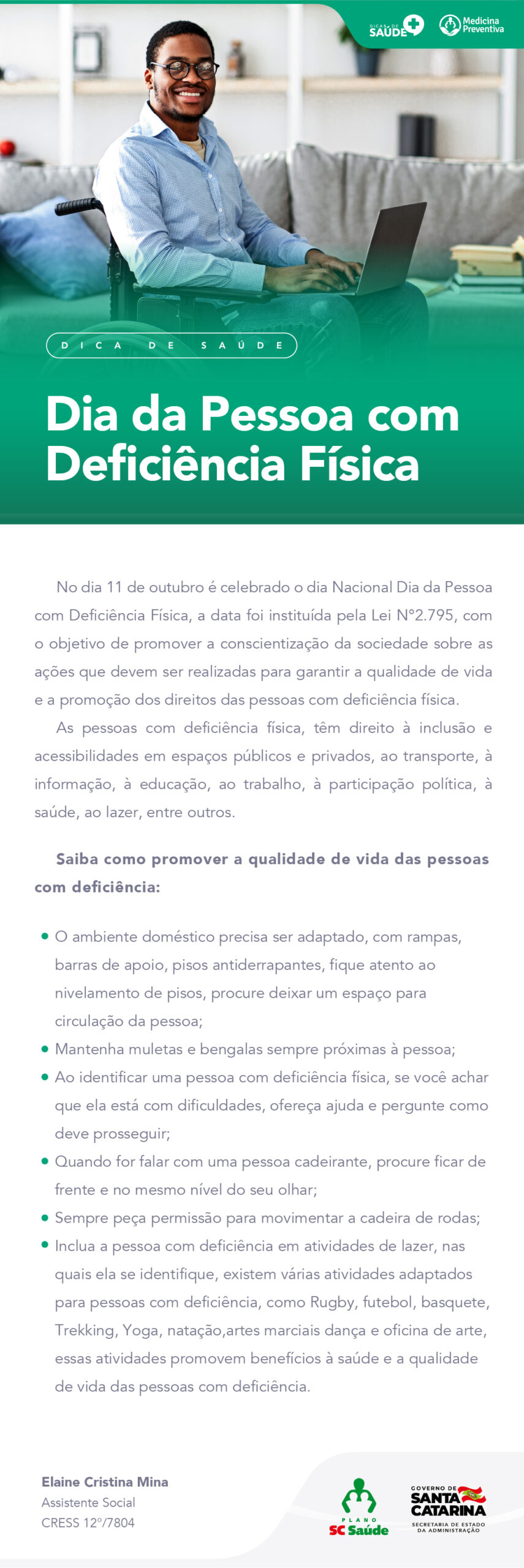 Dia da Pessoa com Deficiência Física