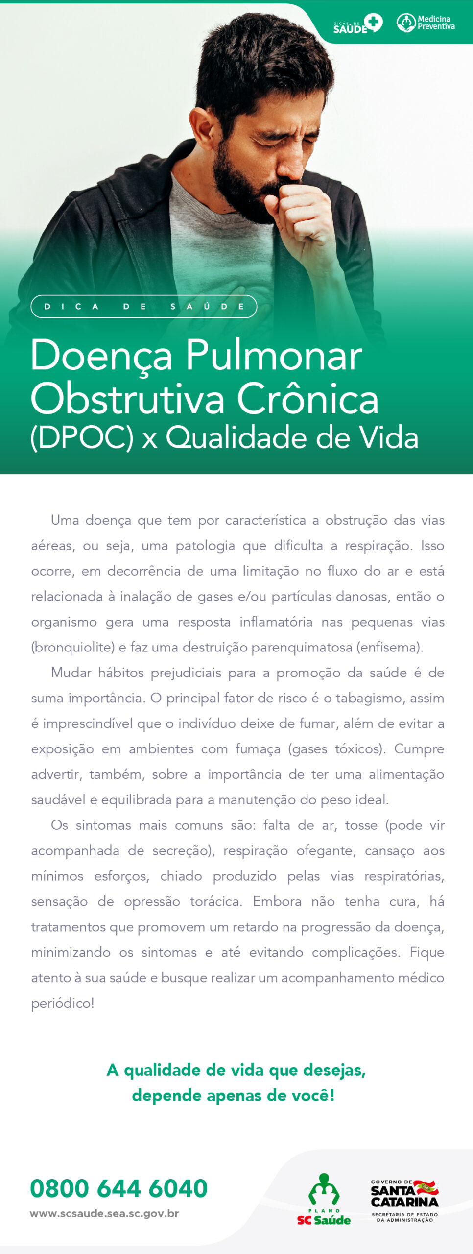 Doença Pulmonar Obstrutiva Crônica (DPOC) x Qualidade de Vida