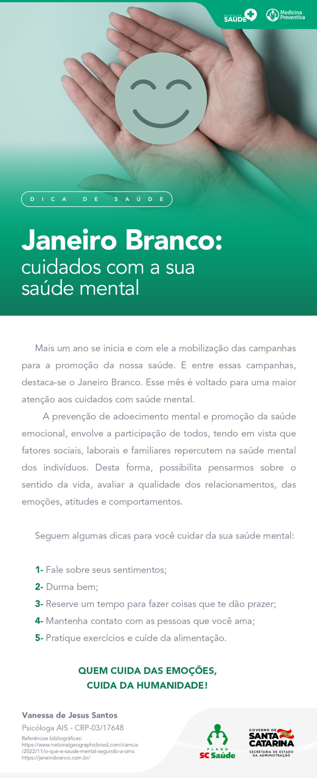 Janeiro Branco: cuidados com a sua saúde mental