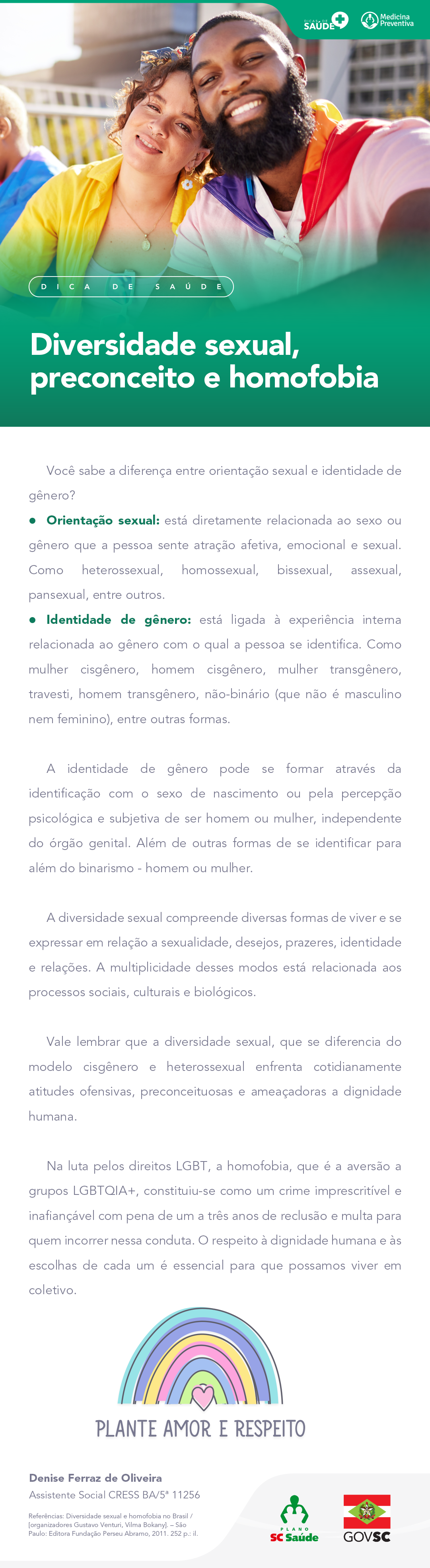 Diversidade sexual, preconceito e homofobia