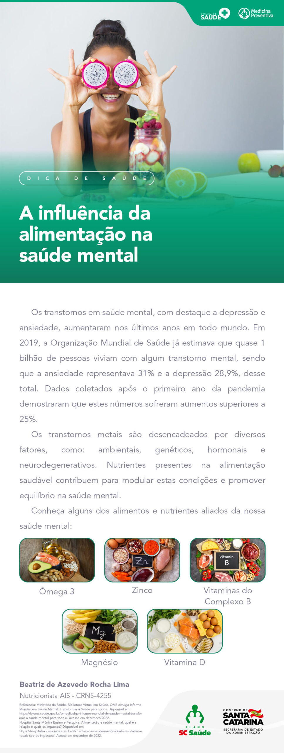 A influência da alimentação na saúde mental