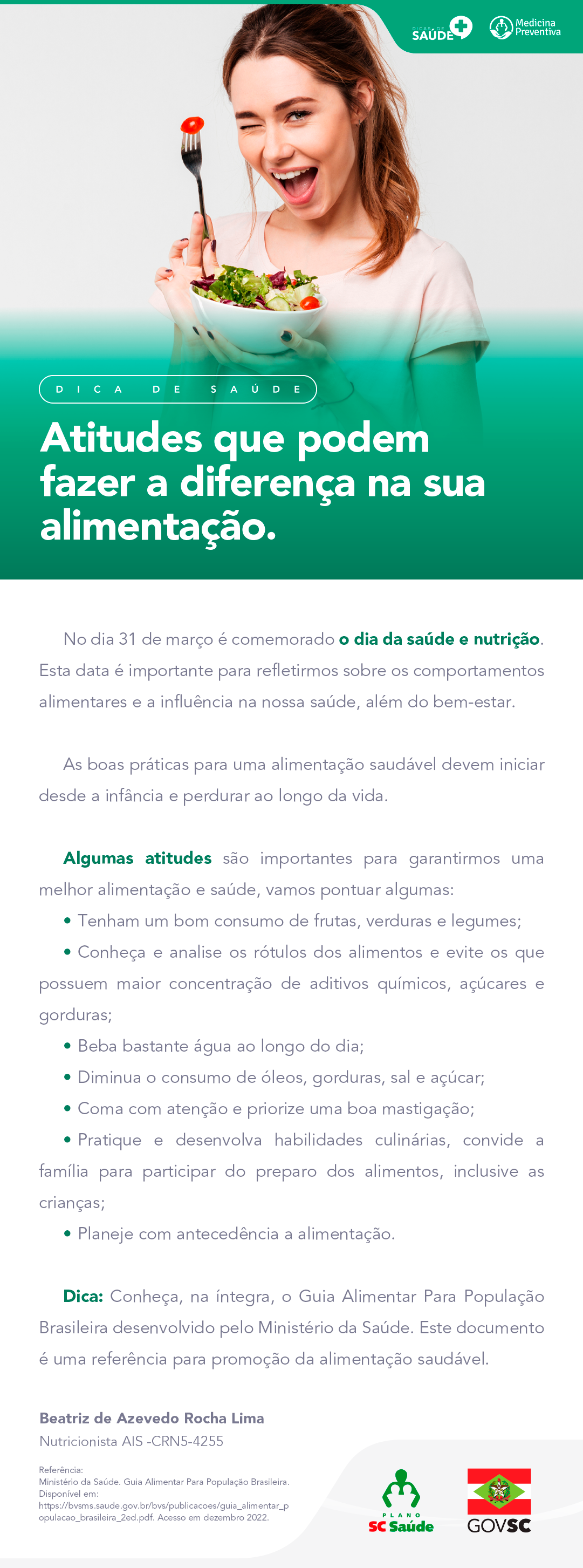 Atitudes que podem fazer a diferença na sua alimentação