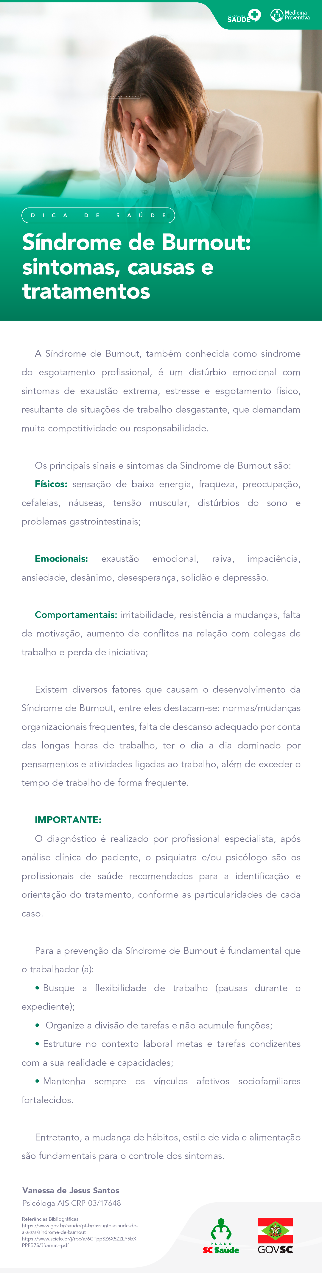Síndrome de Bornout: sintomas, causas e tratamentos