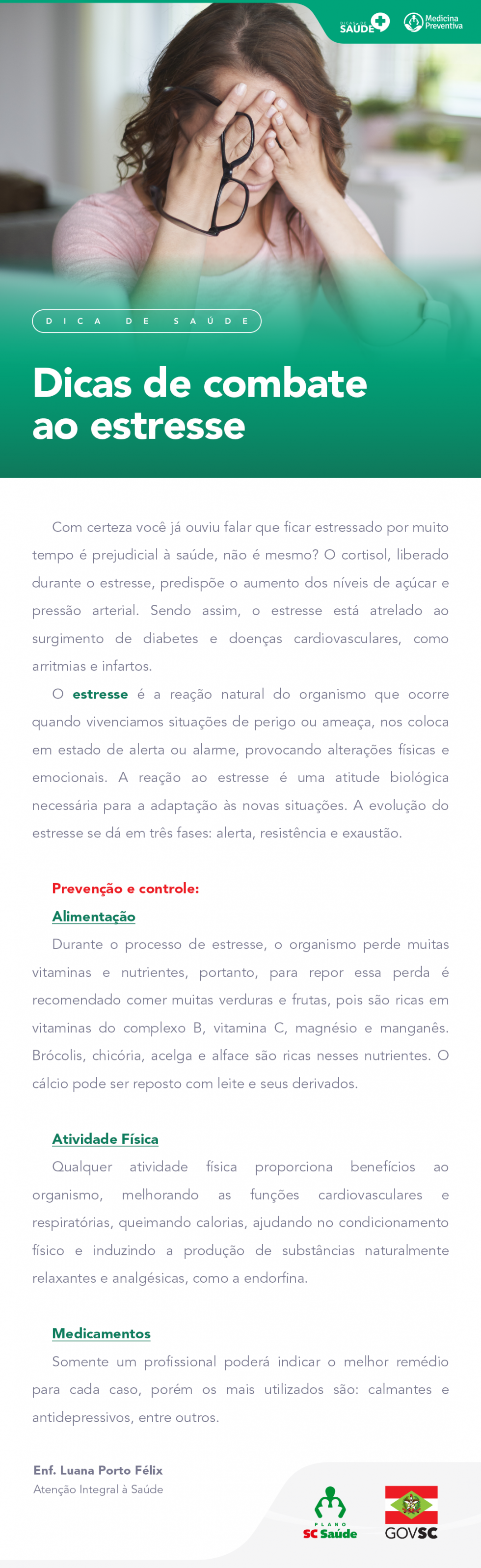Dicas de combate ao estresse