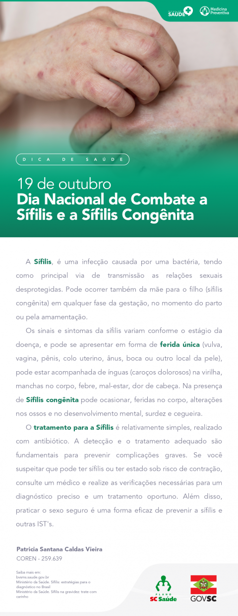 Dia Nacional de Combate a Sífilis e a Sífilis Congênita