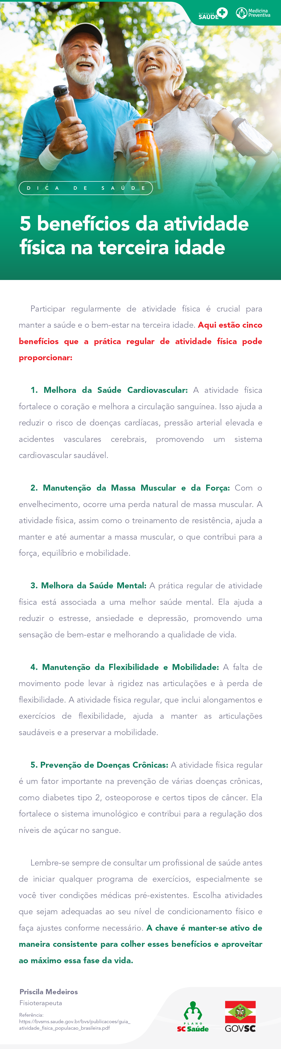 5 benefícios da atividade física na terceira idade