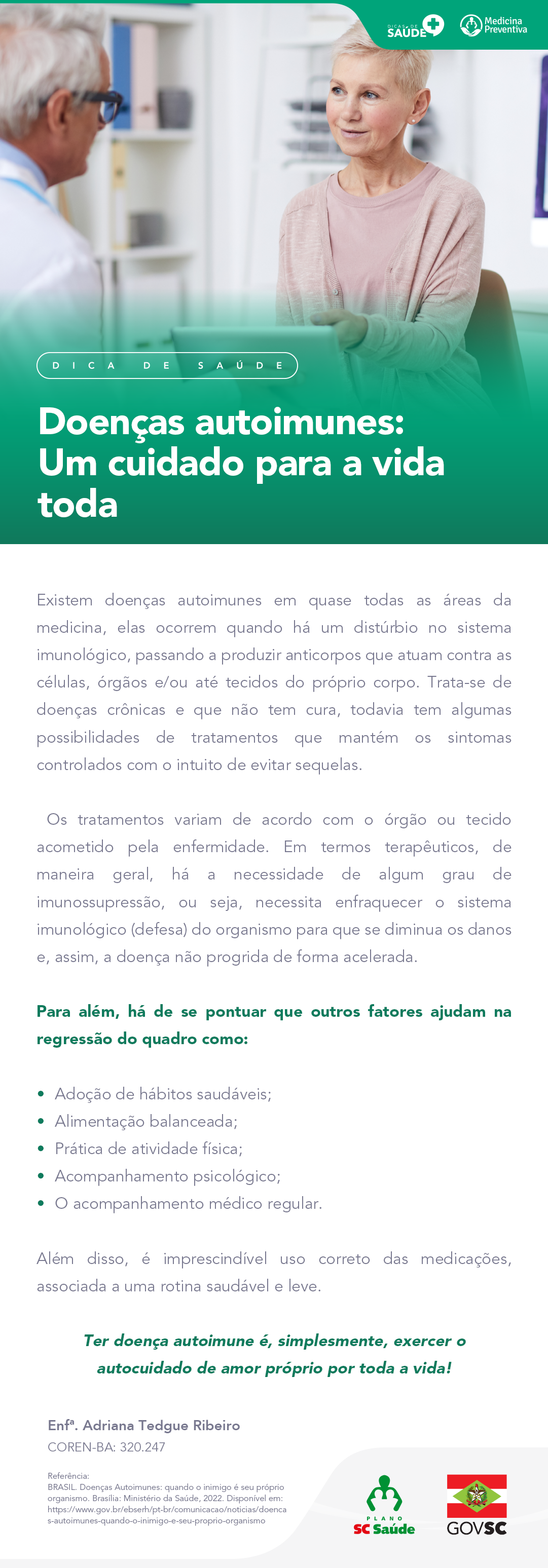 Doenças autoimune: Um cuidado para a vida toda.