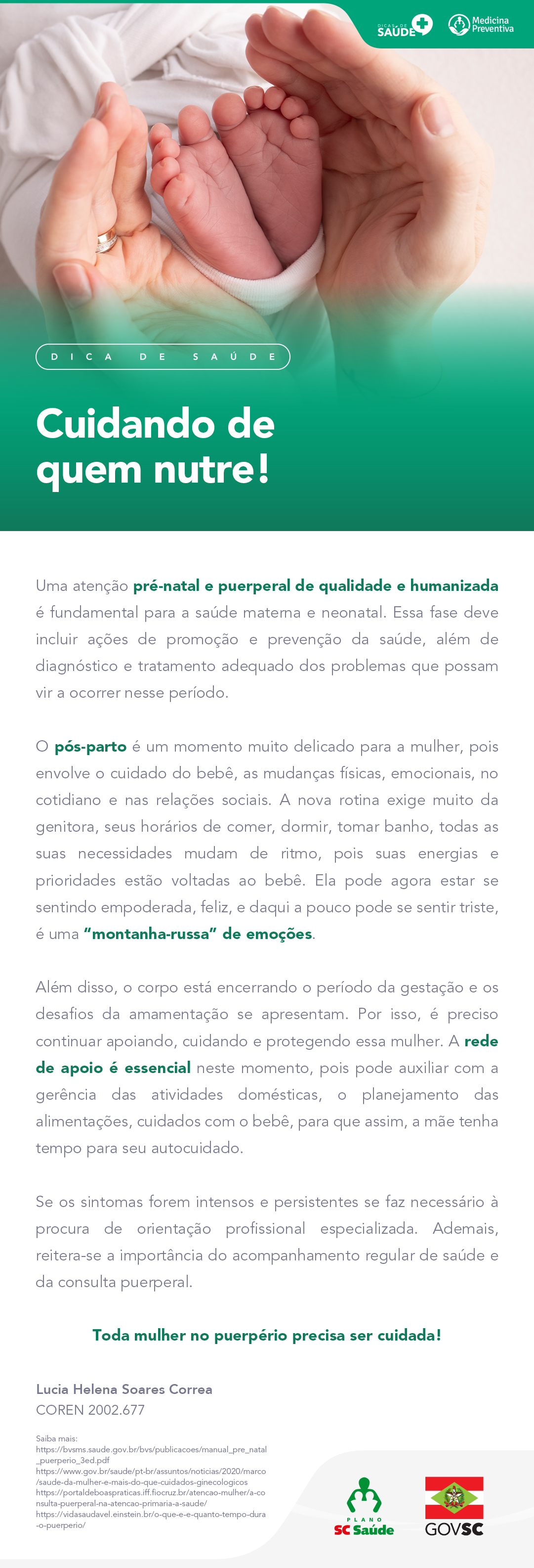 Cuidando de quem nutre!
