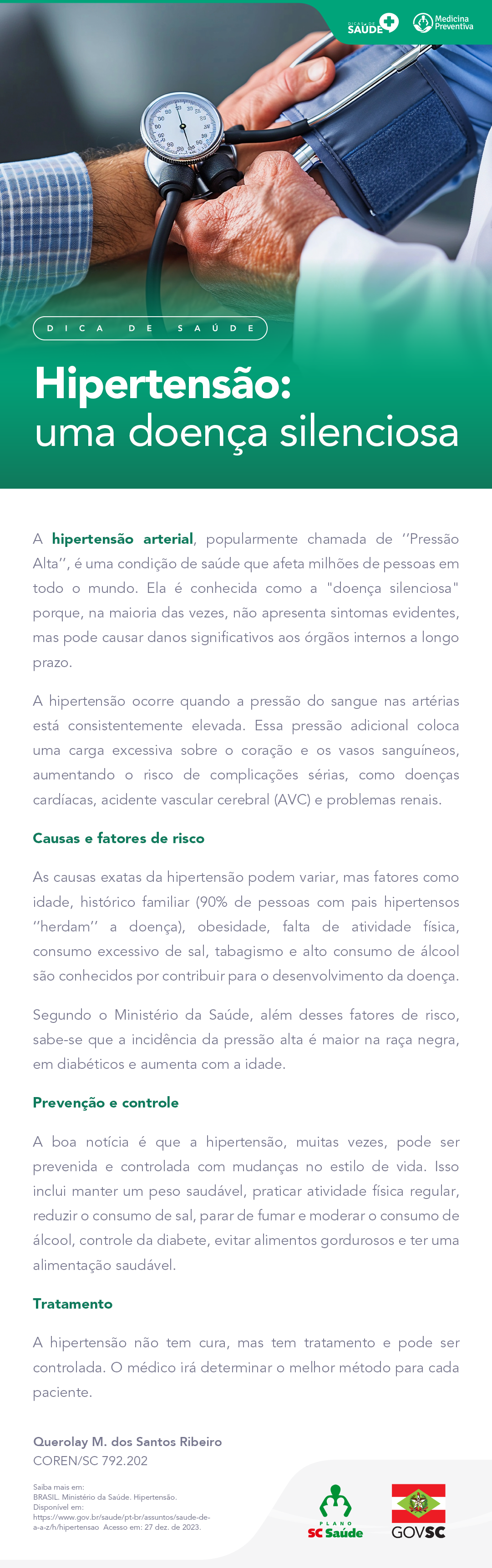 Hipertensão: Uma doença silenciosa.