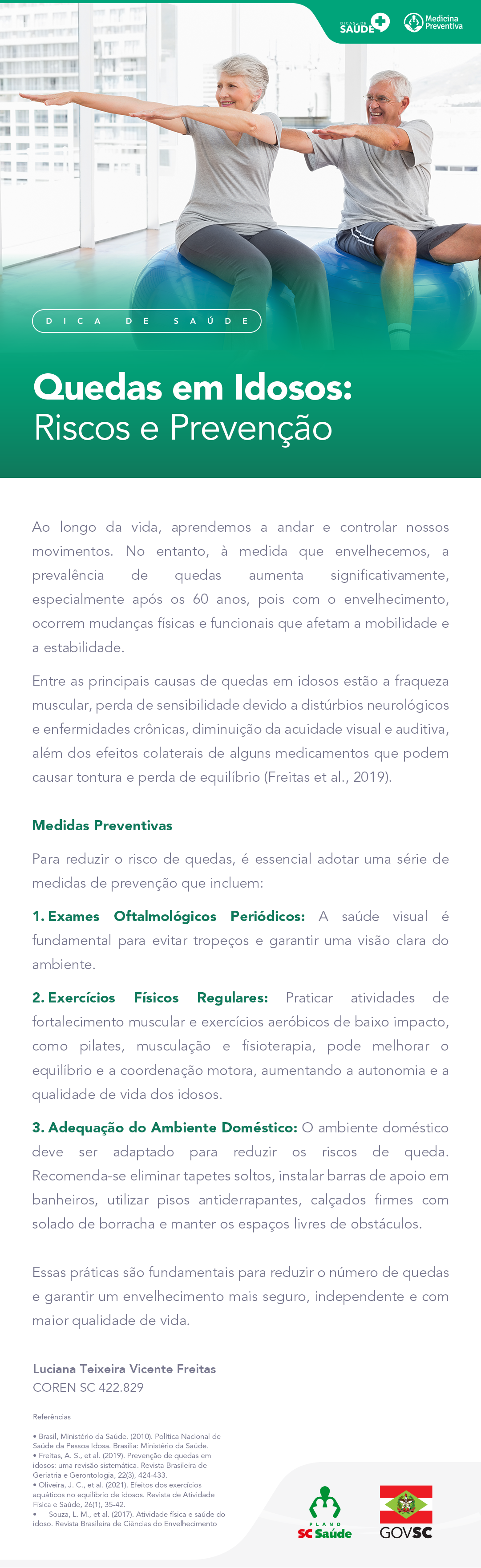 Queda em Idosos: Riscos e Prevenção.