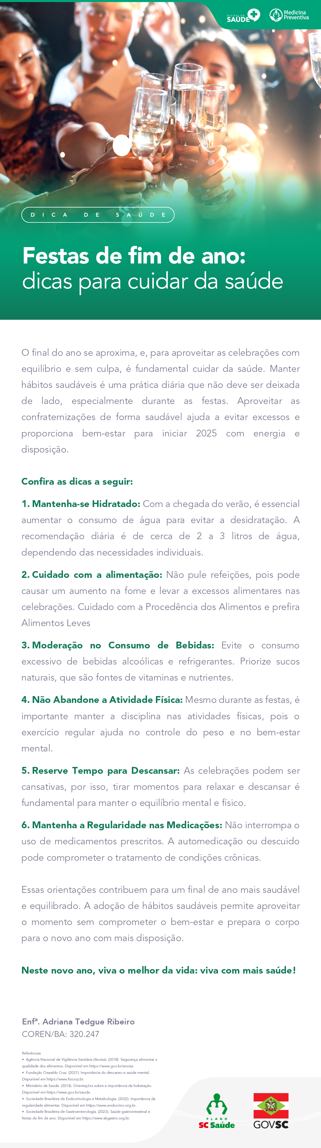 Festas de fim de ano: dicas para cuidar da saúde