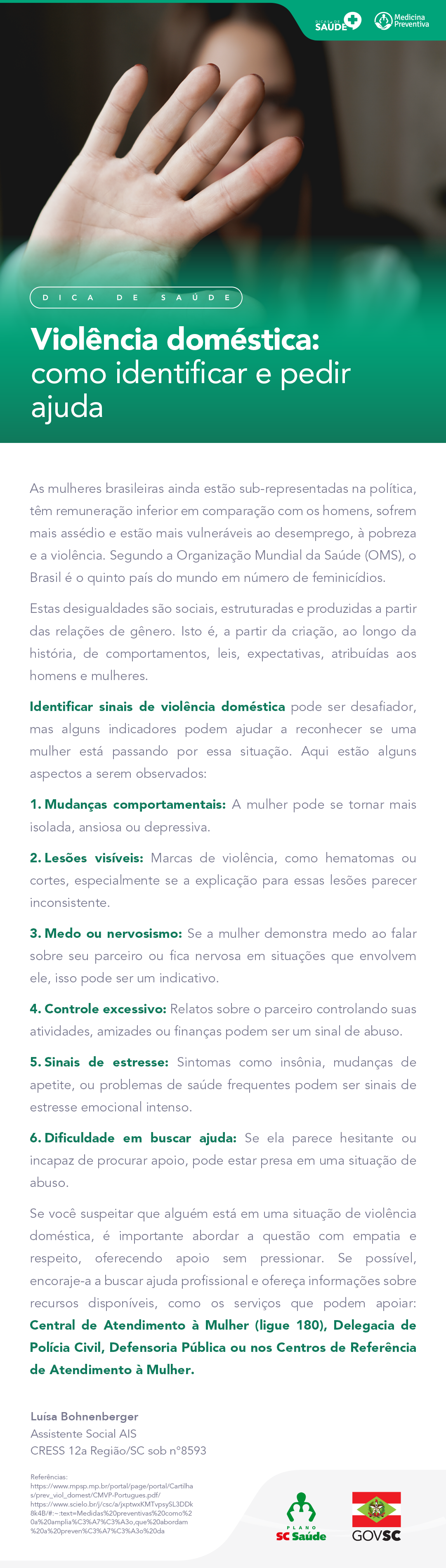 Violência doméstica: como identificar e pedir ajuda.