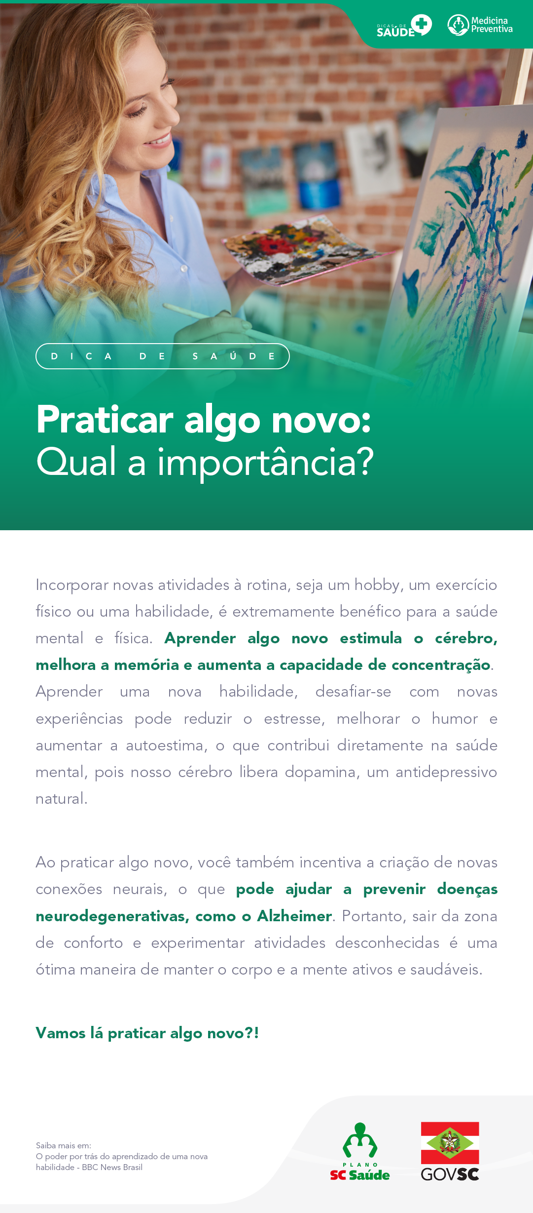 Praticar algo novo: Qual a importância?