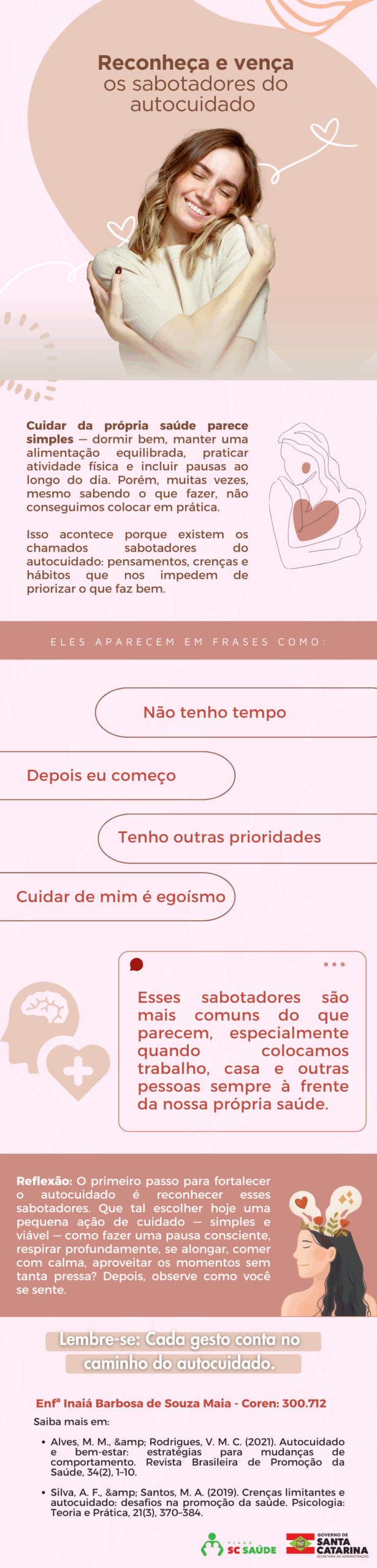 Reconheça e vença os sabotadores do autocuidado