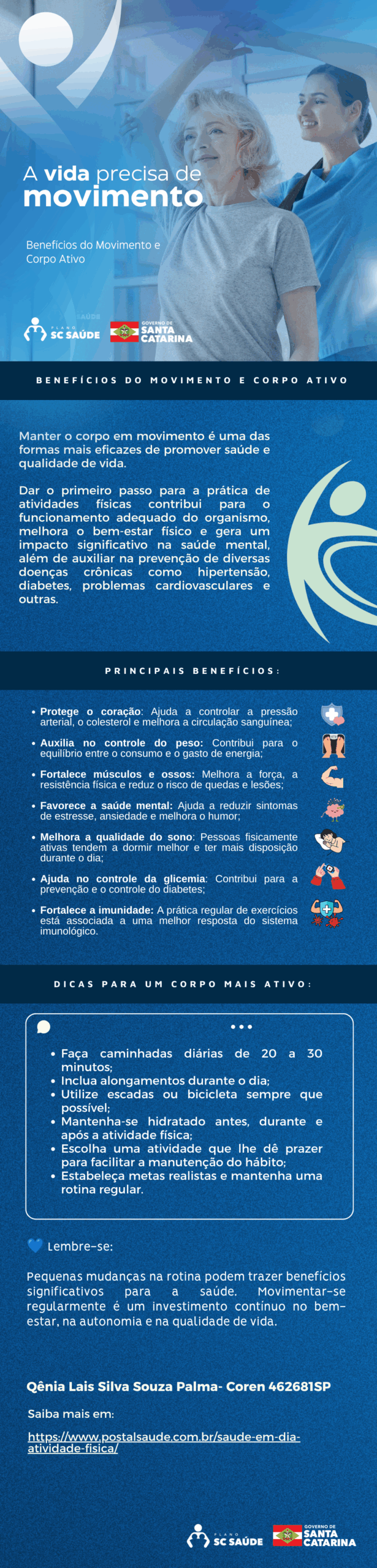 Benefícios do Movimento e Corpo Ativo