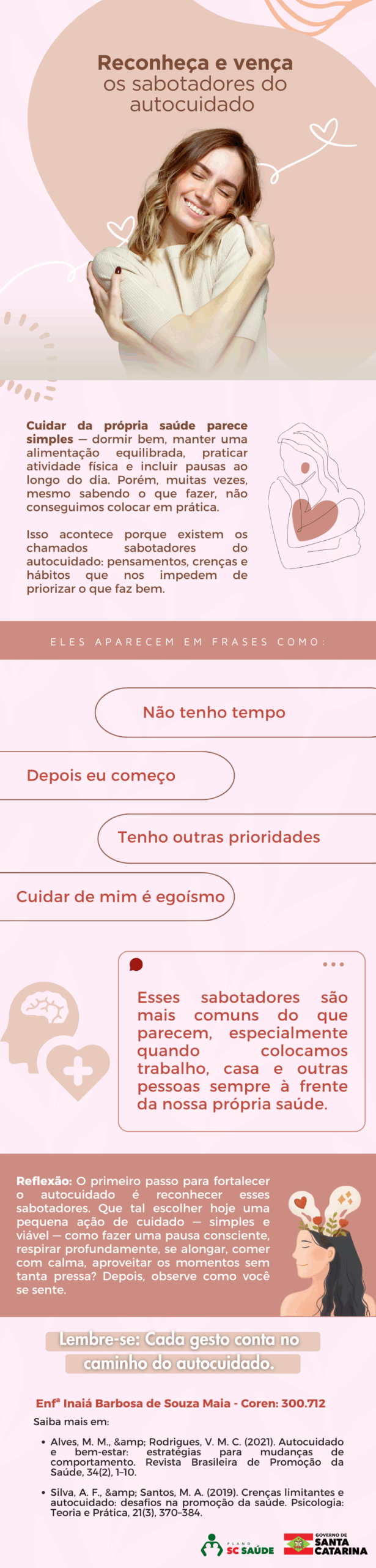 Reconheça e vença os sabotadores do autocuidado